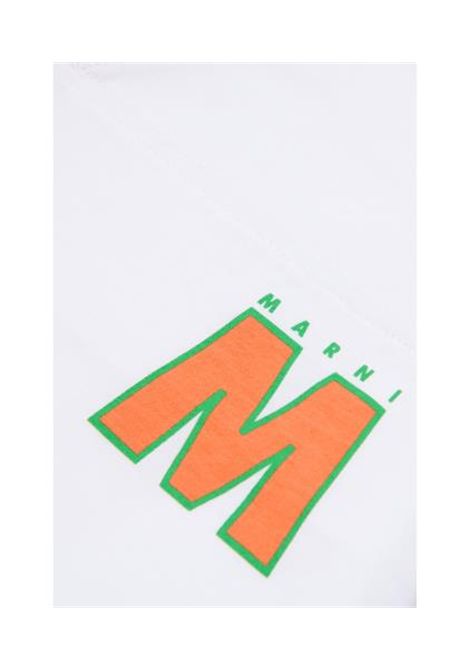 T-shirt con logo MARNI KIDS | M01769 M00RF0MC79